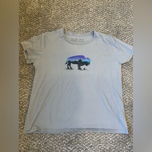 Patagonia Organic Cotton T-shirt Gray Grey Buffalo XL